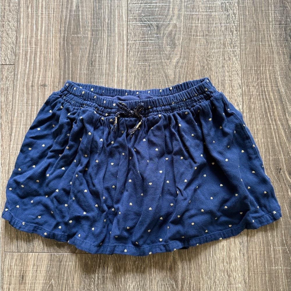 Navy Blue Polka Dot Skirt